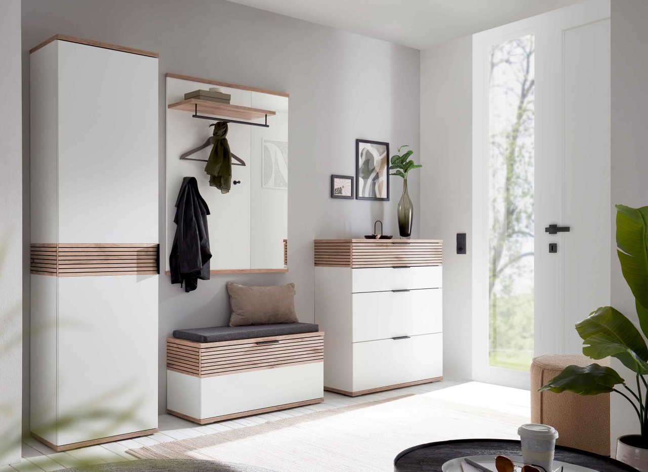 Montello Garderobe weiß Holz