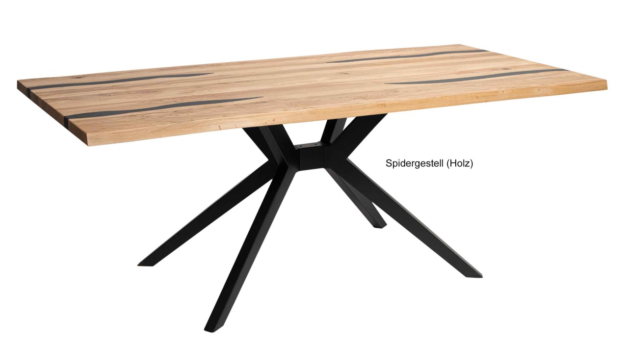 Neptun Baumkantentisch mit Epoxidharz