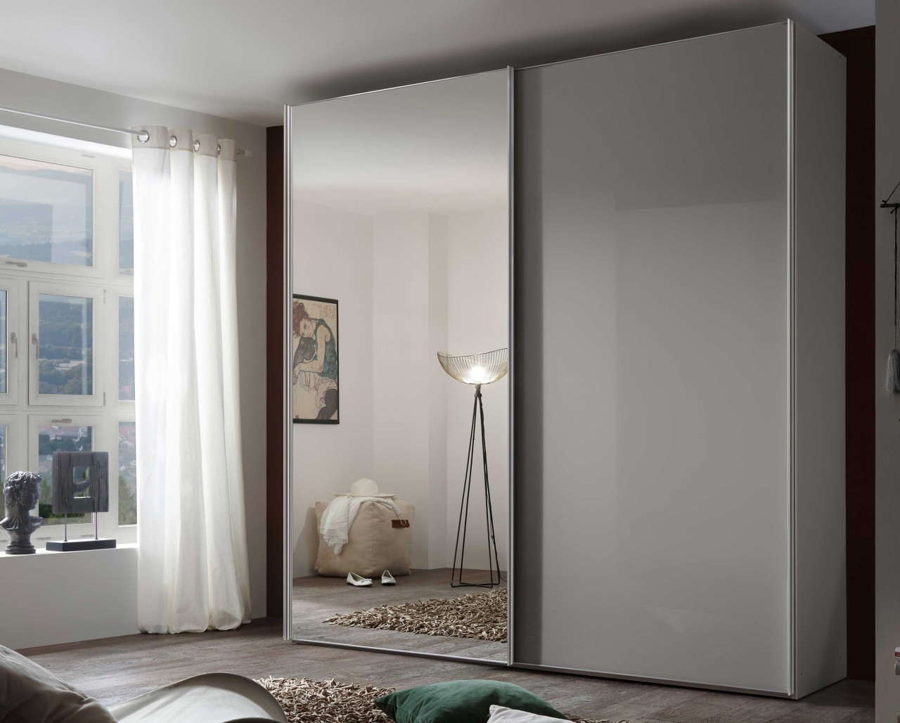 Sonate Rom Schwebetürenschrank mit Spiegel B167 cm