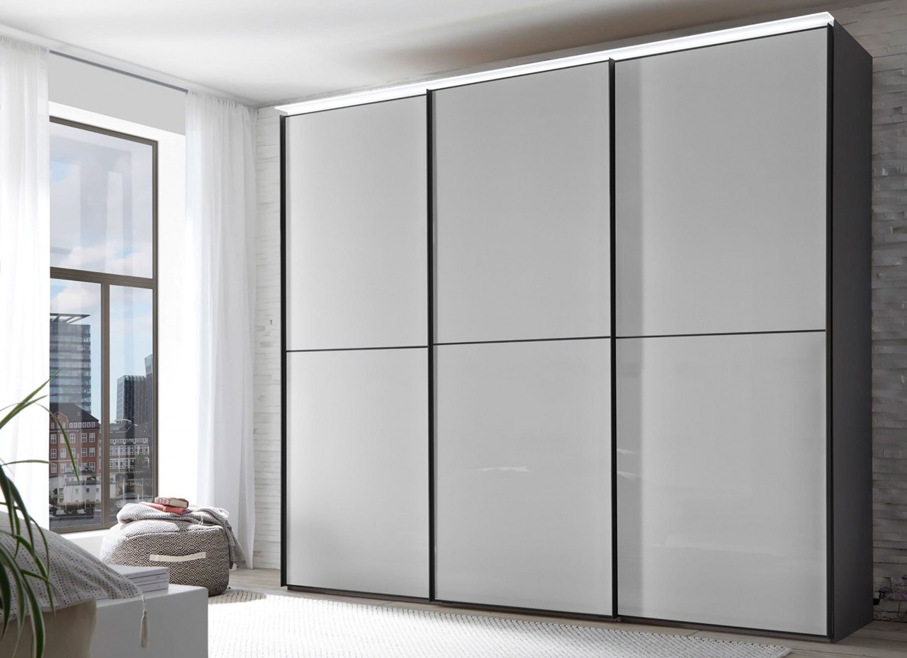 Satino Linea Kleiderschrank Glas matt