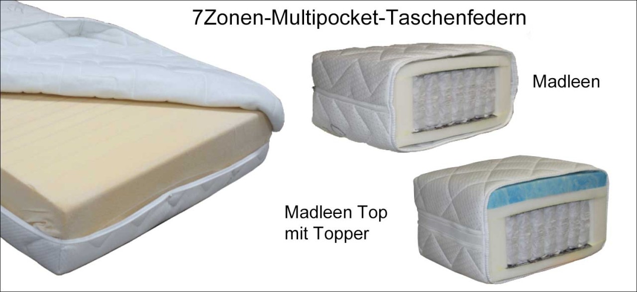 Kretschmar Madleen 7Zonen-Multipocket-Taschenfederkernmatratze 180x200 cm ind...