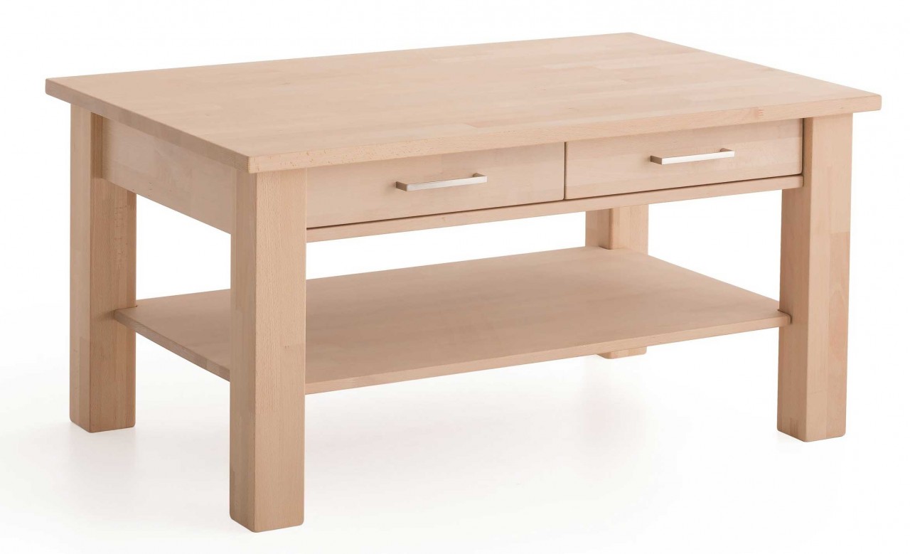 CH130B Couchtisch mit Schublade Massivholz