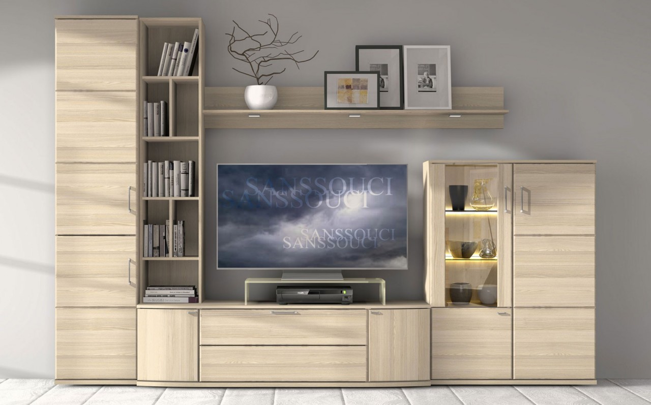 RMI Sanssouci moderne Wohnwand coimbra oder eiche individuell