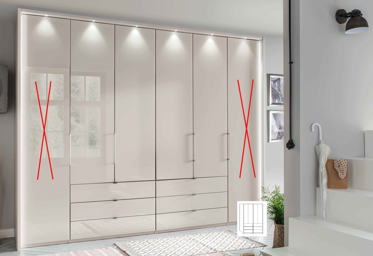 Kansas Kleiderschrank mit Schubladen 150 cm