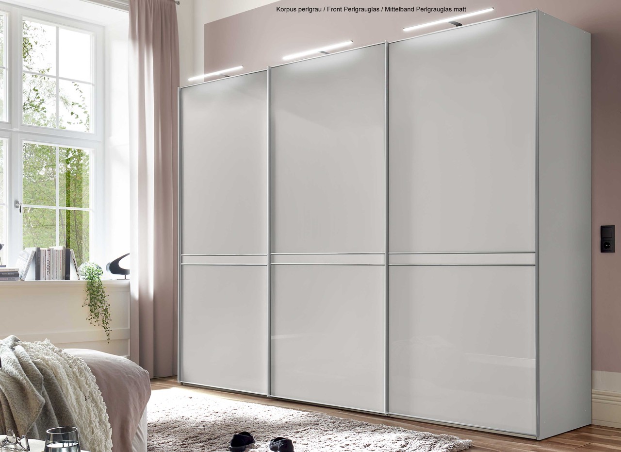 Sonate Pesaro Kleiderschrank Glasfront B249 cm