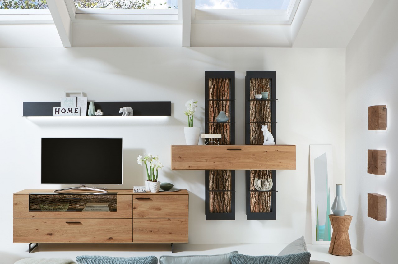 Hartmann Runa Wohnwand eiche massiv