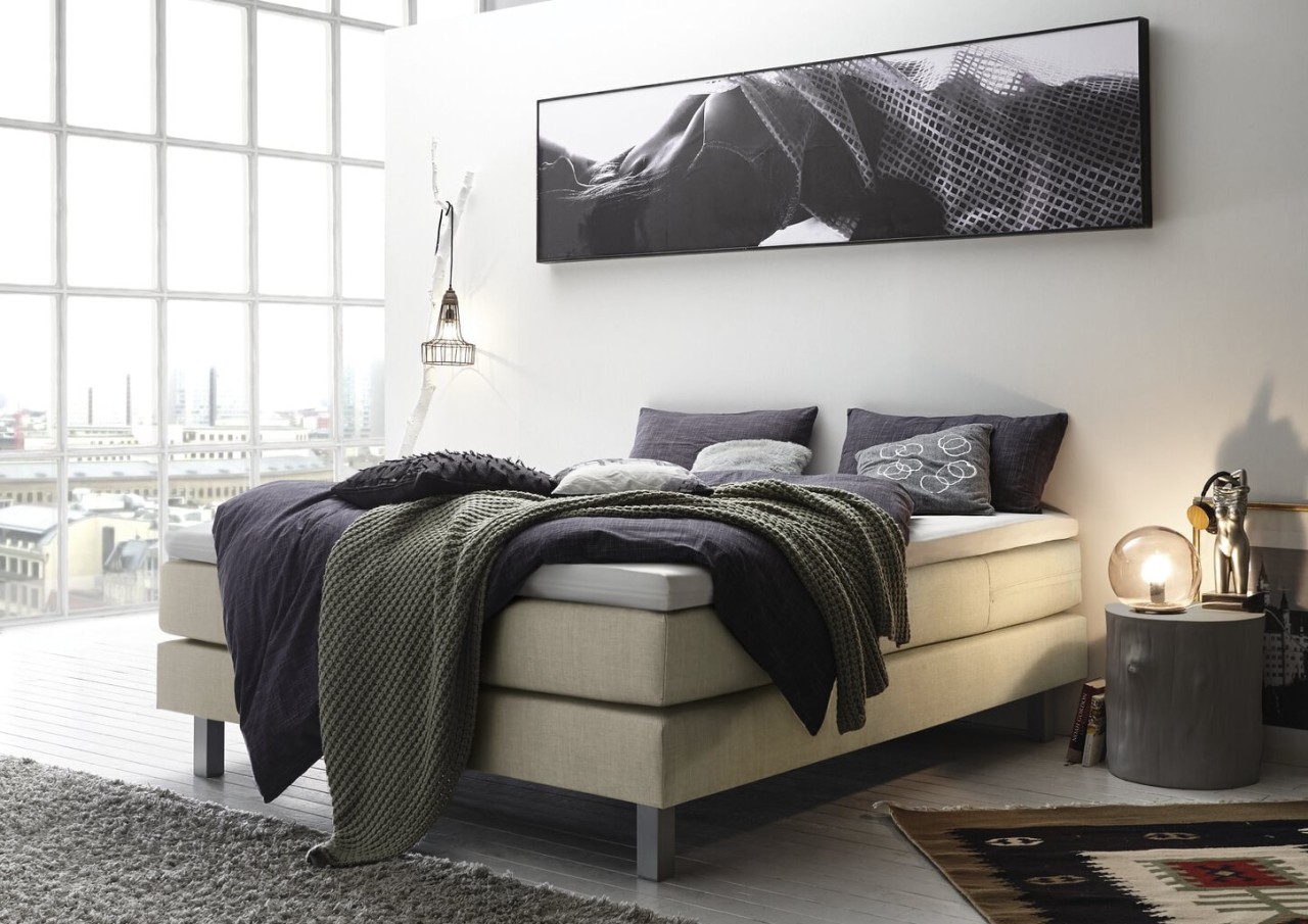 Basio Boxspringbett ohne Kopfteil