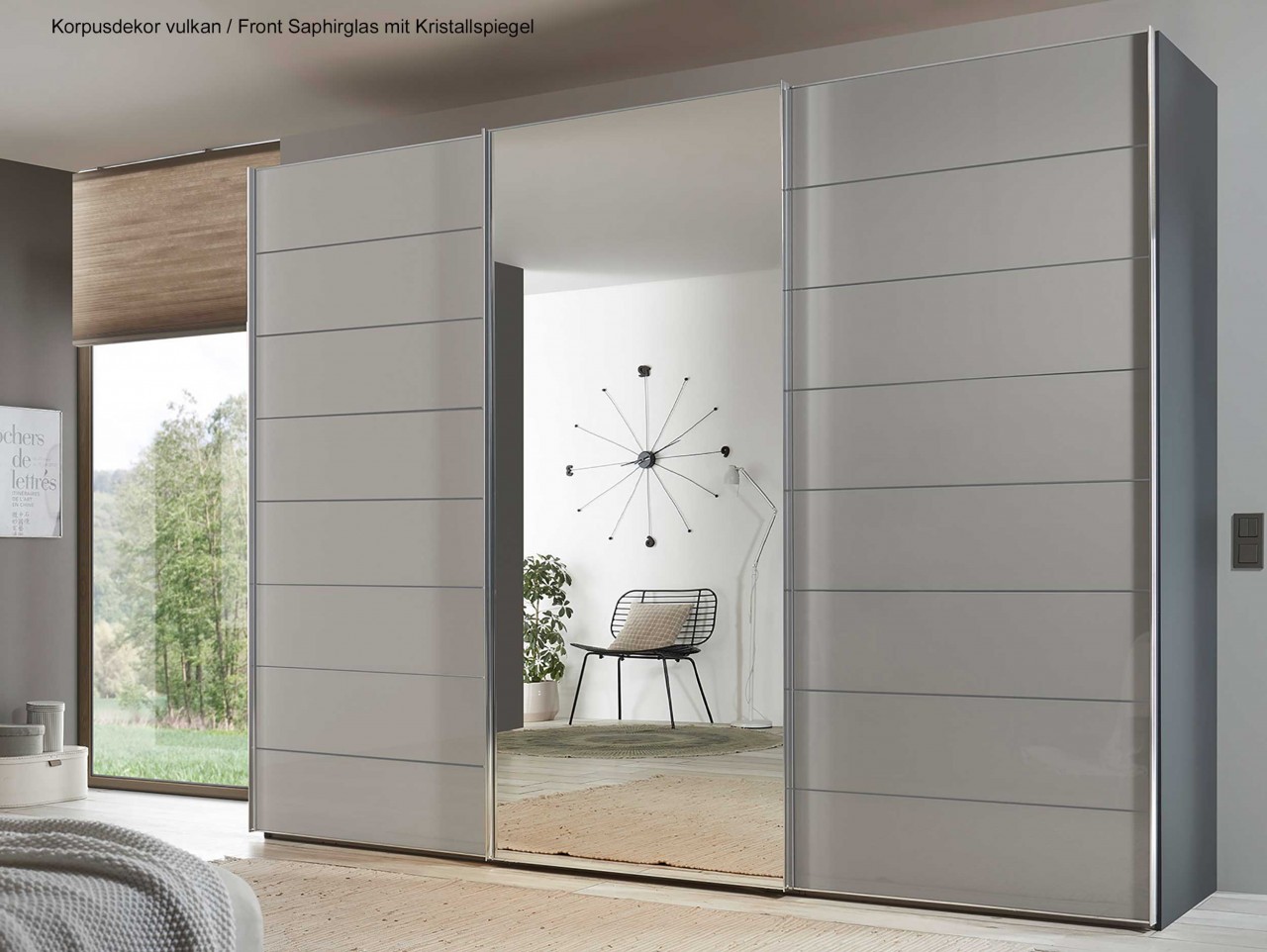 Sonate Como Schwebetürenschrank mit Spiegel B298 cm