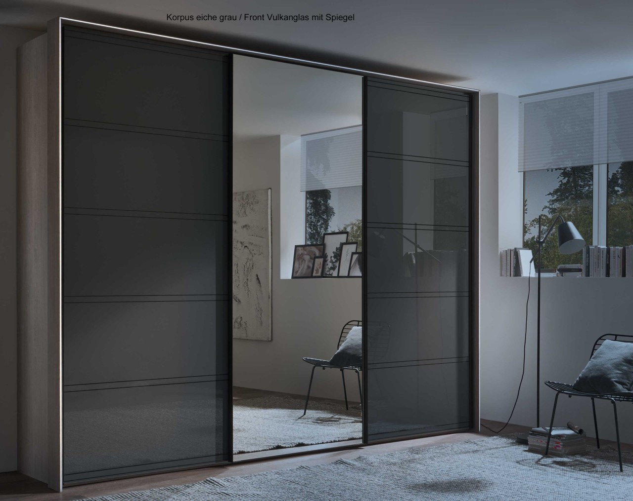 Sonate Prato Schrank mit Spiegel B167 cm