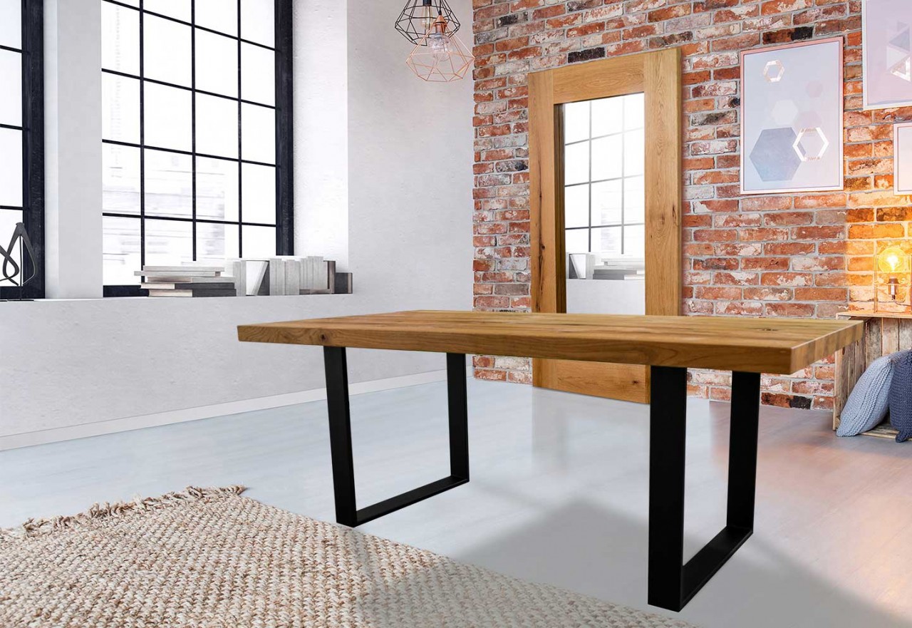 Oskar Massivholz Esstisch wildeiche vintage