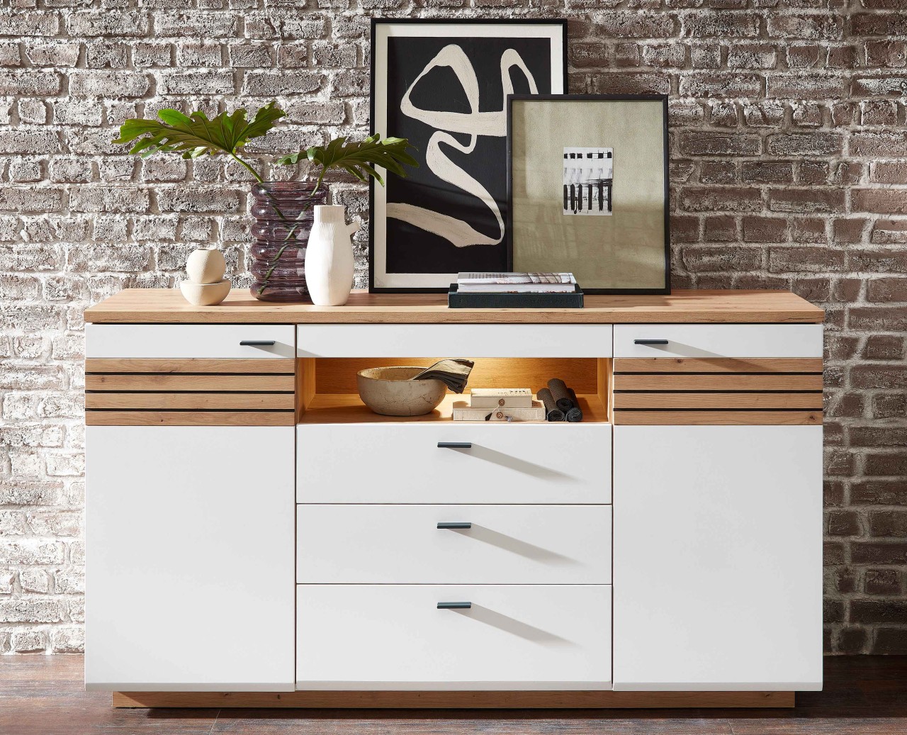 Fresno Sideboard weiß eiche
