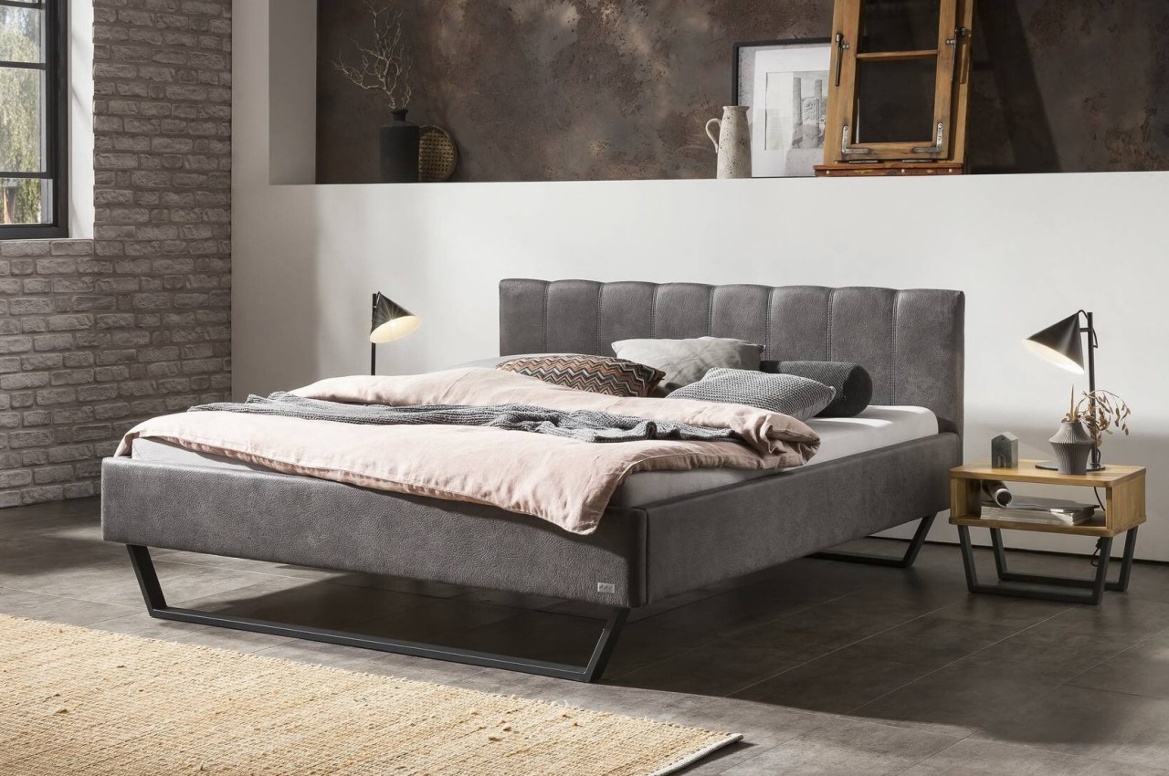 Hasena Polsterbett grau