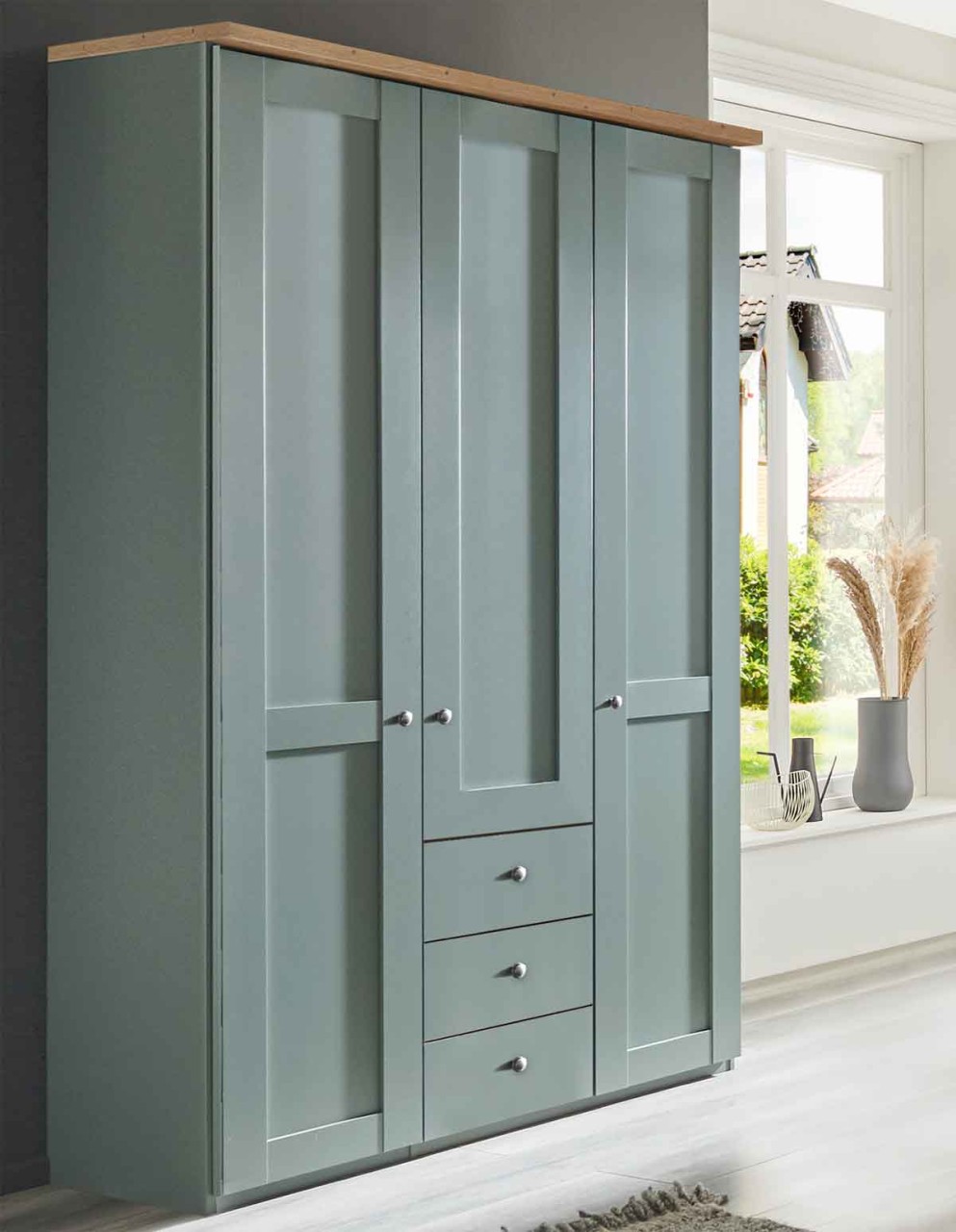 Marlow Landhaus Kleiderschrank mit Schubladen