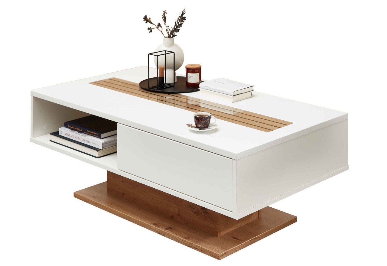 Fresno Couchtisch weiß eiche