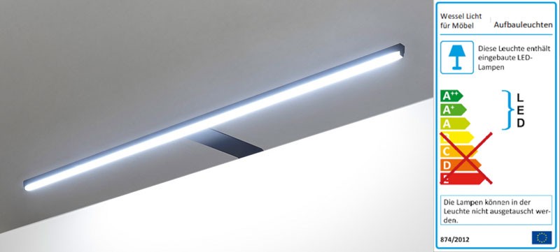 LED Möbel Aufbauleuchten Darkline schwarz