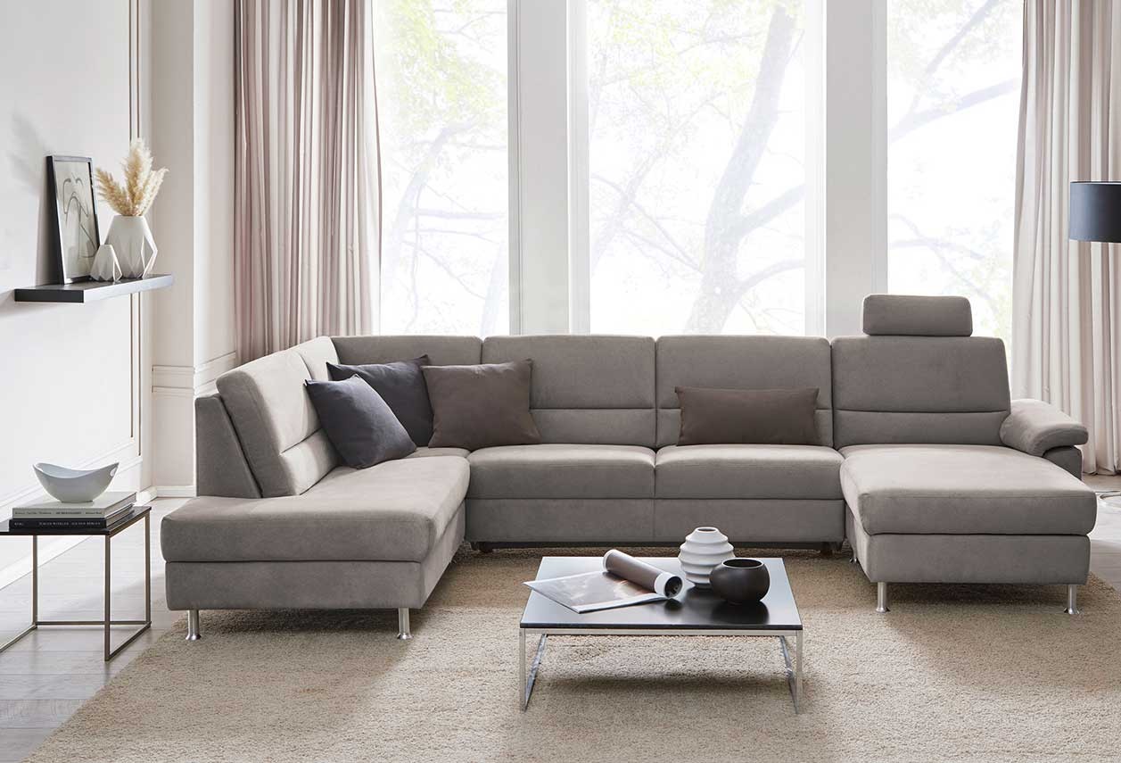 Dietsch Onyx Wohnlandschaft wahlweise mit Schlaffunktion und Bettkasten