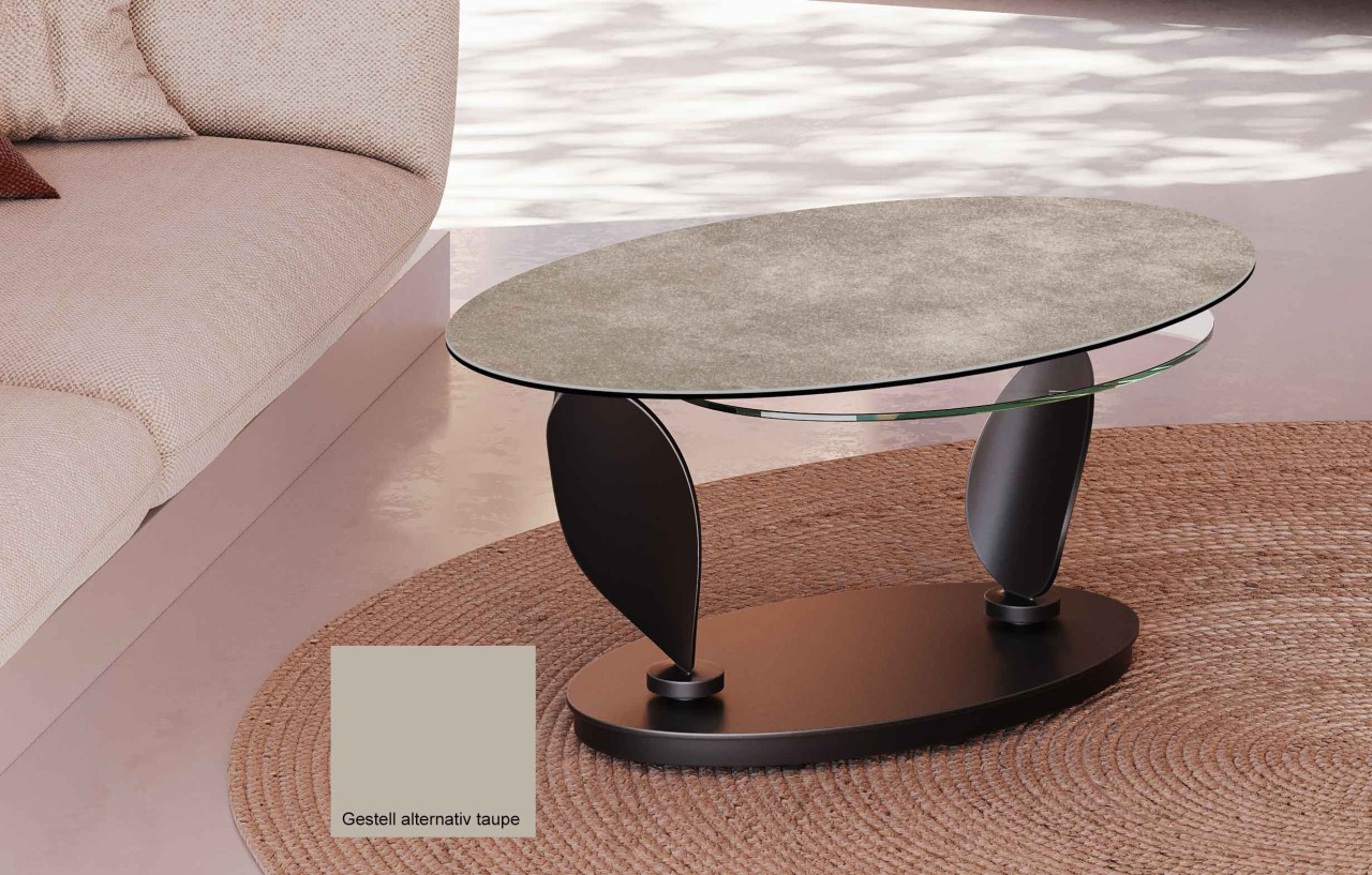 Rosa Couchtisch oval