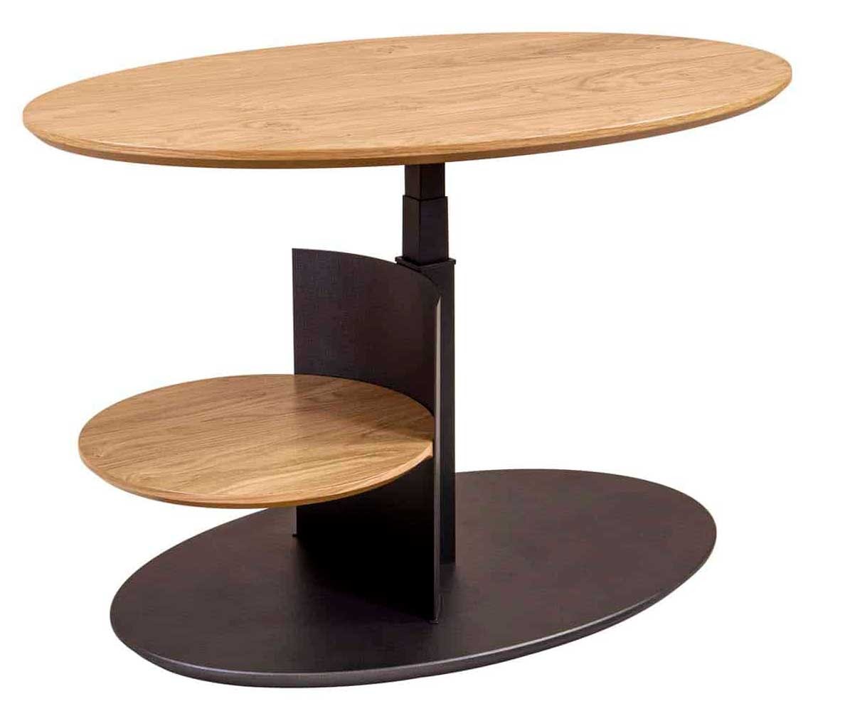 7602 Couchtisch oval höhenverstellbar