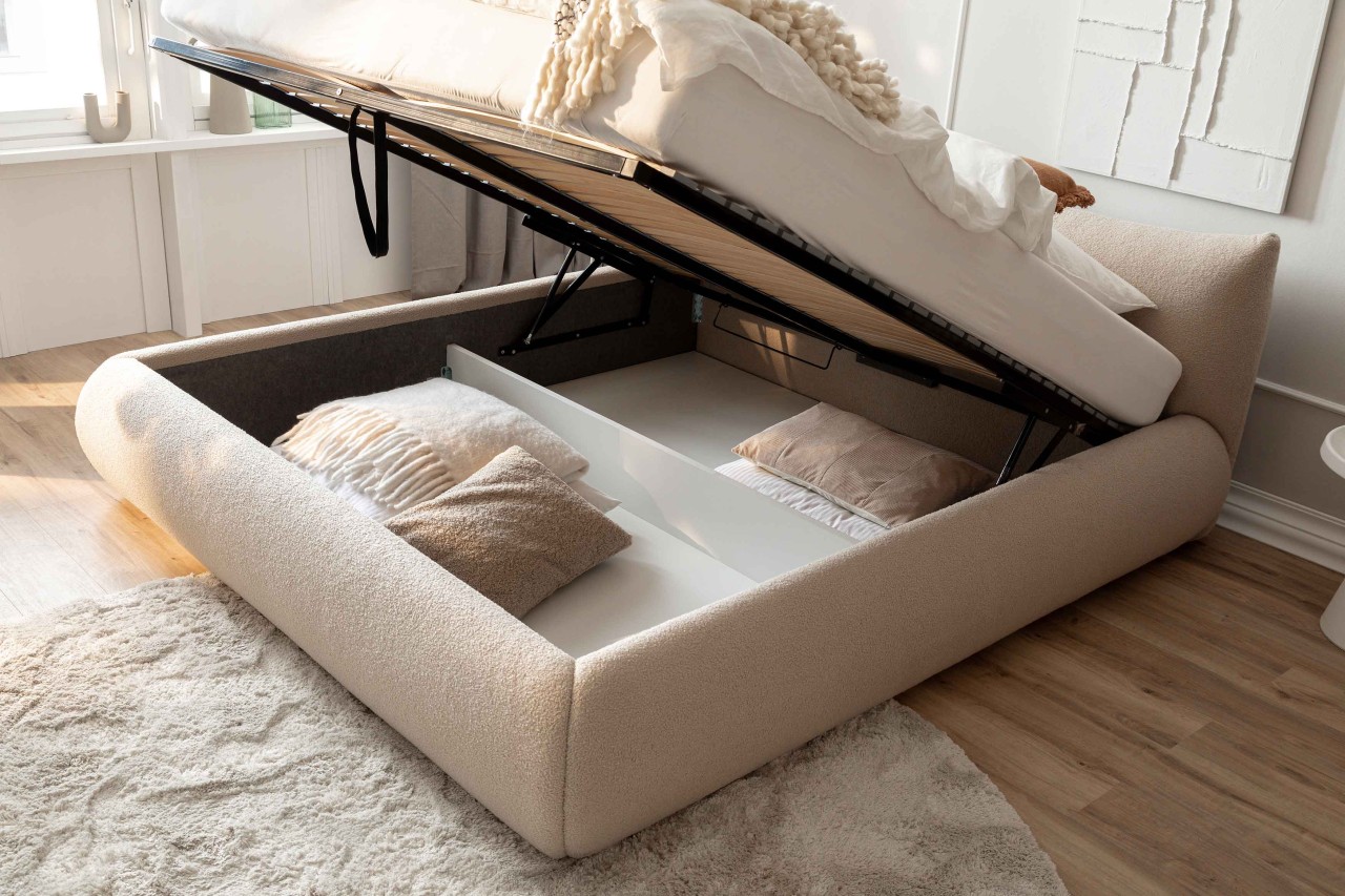 Fortello Polsterbett 140x200 mit Bettkasten