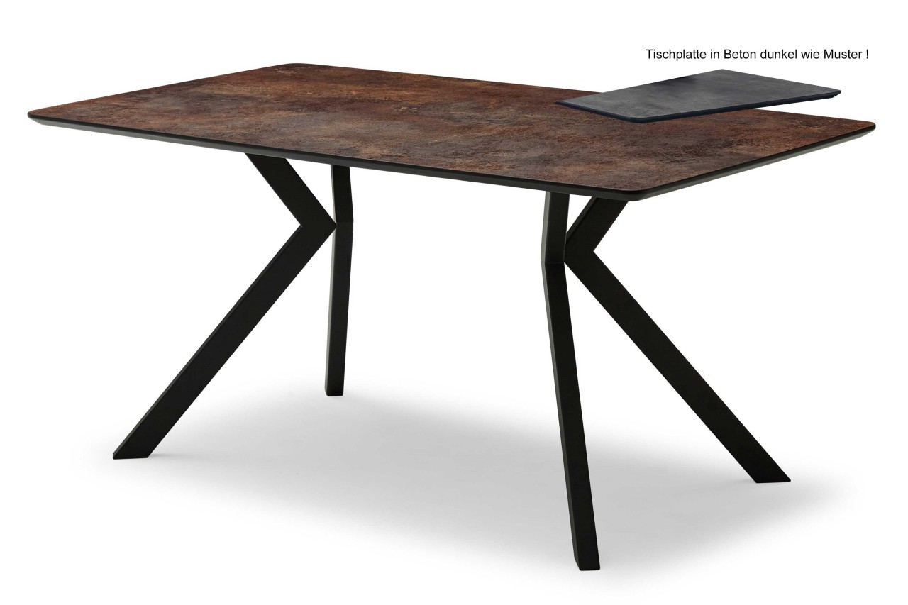 Esstisch Betonoptik ausziehbar