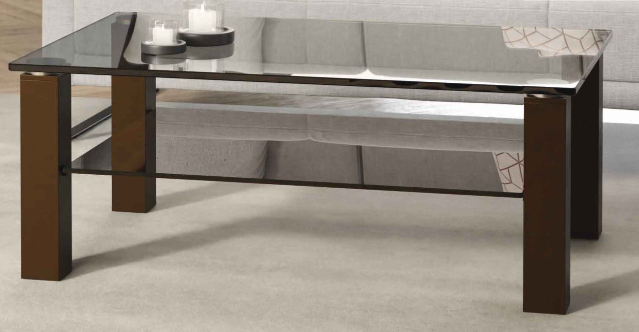 Rimini Couchtisch bronze Glas