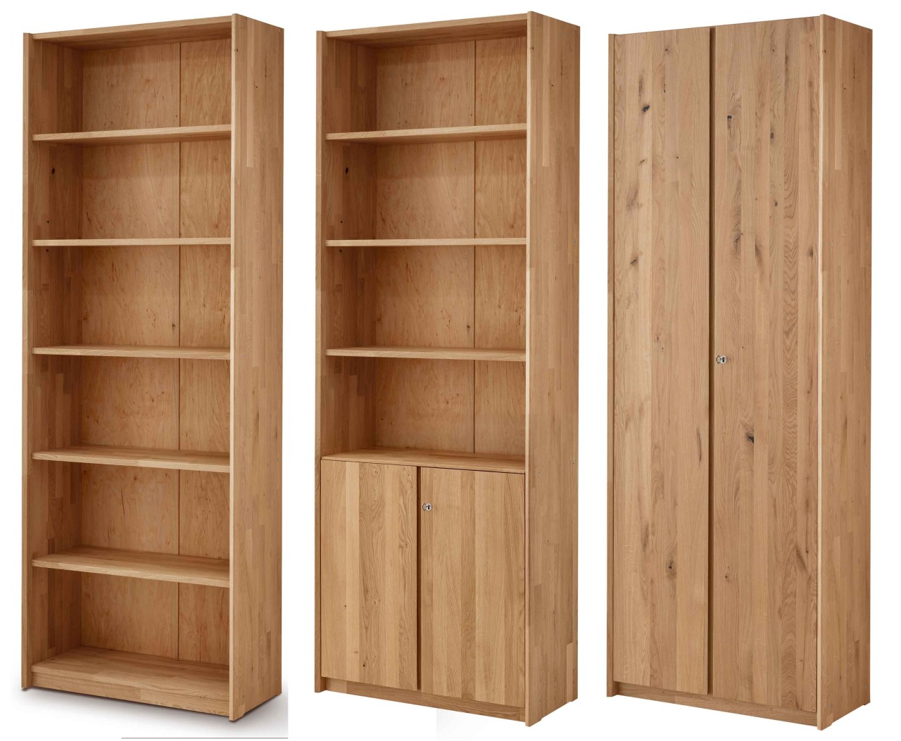 Bergamo Bücherregal Massivholz