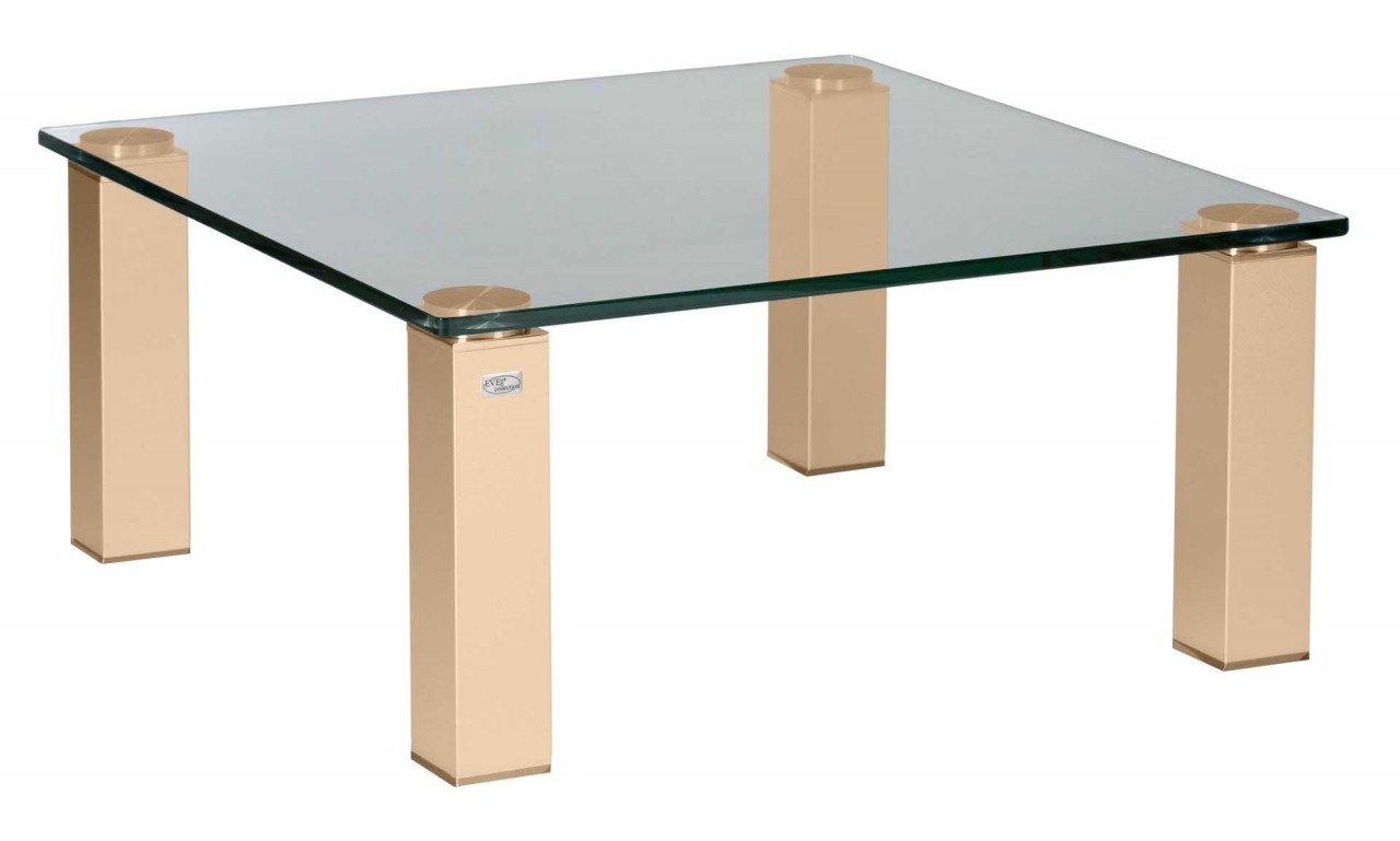 Rimini Couchtisch gold Glas