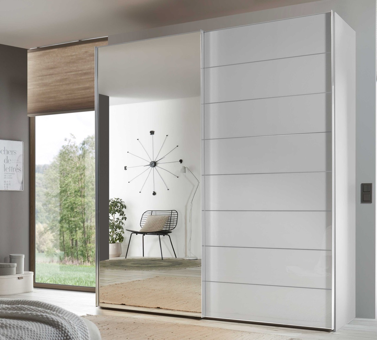 Sonate Como Kleiderschrank mit Spiegel B225 cm