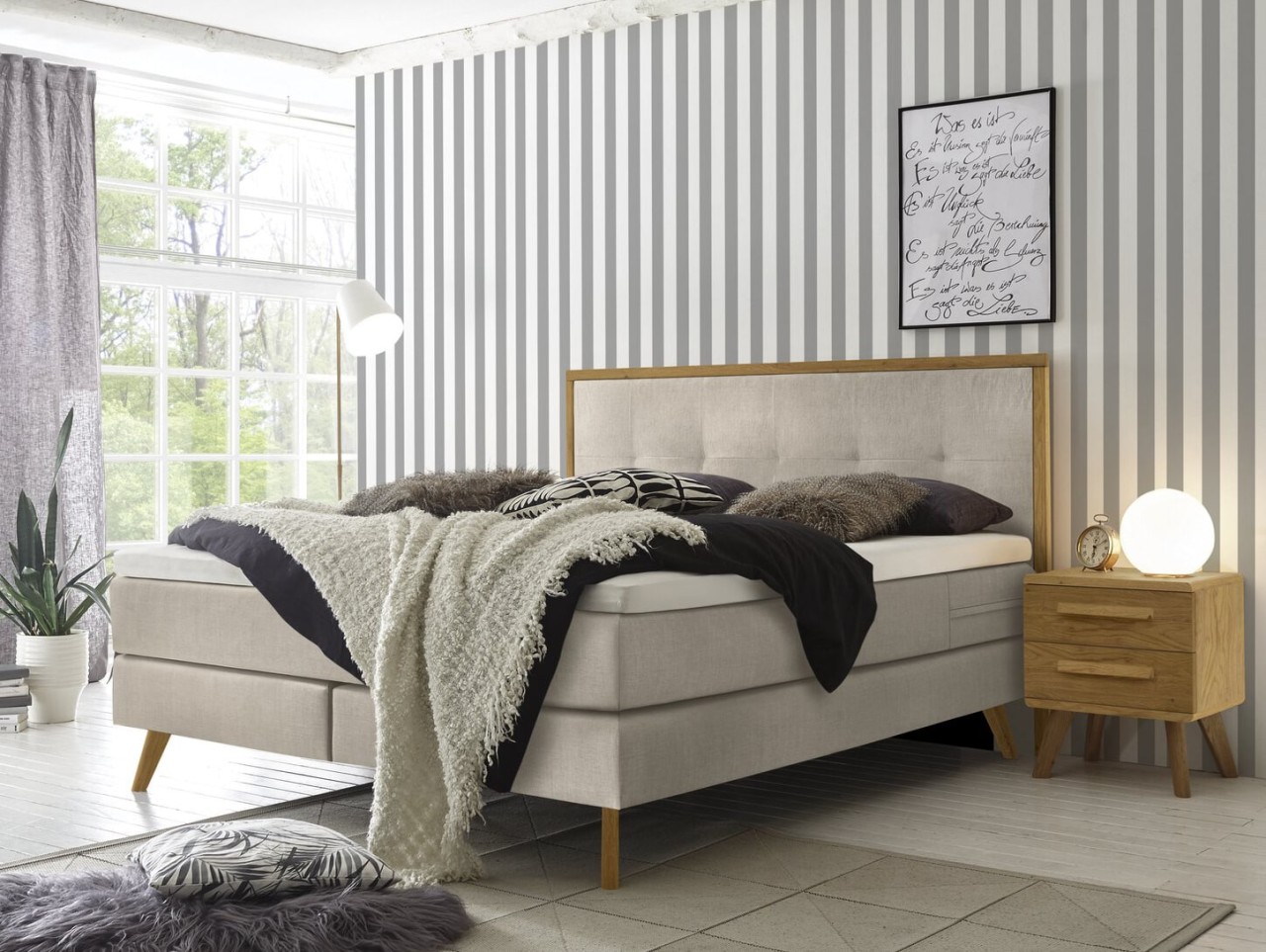 Nordic Boxspringbett skandinavisch