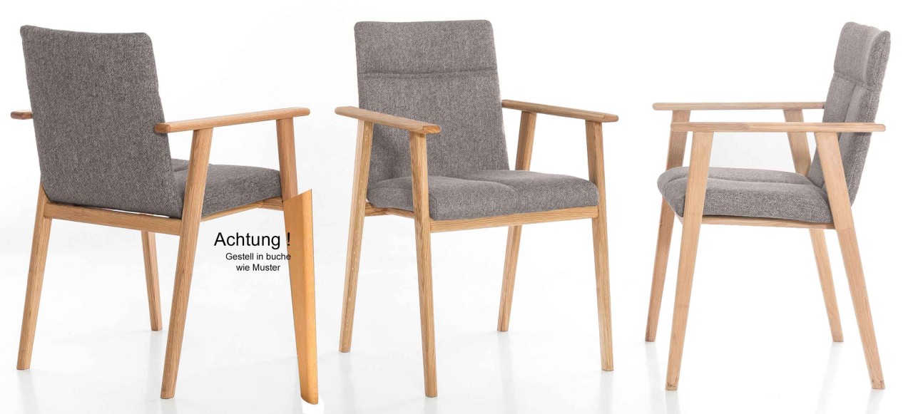 Arona Stuhl mit Armlehne Holz