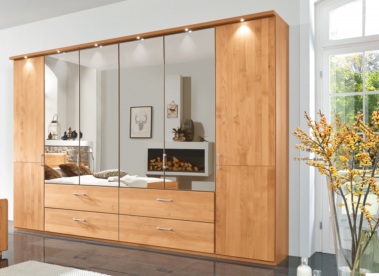 Lido Kleiderschrank mit Spiegel eiche