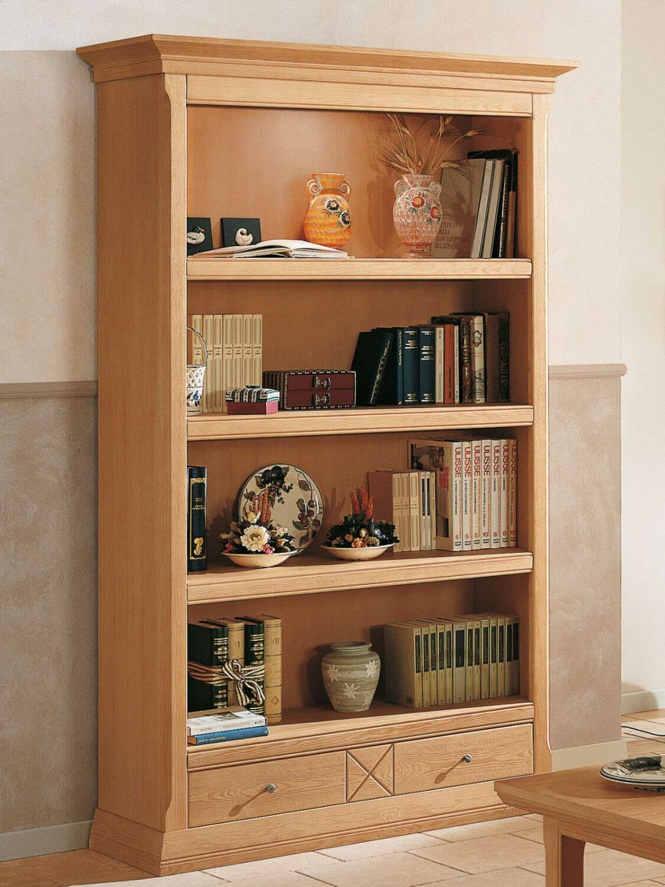 Vienna Landhaus Bücherregal Pinie massiv in 4 Farben