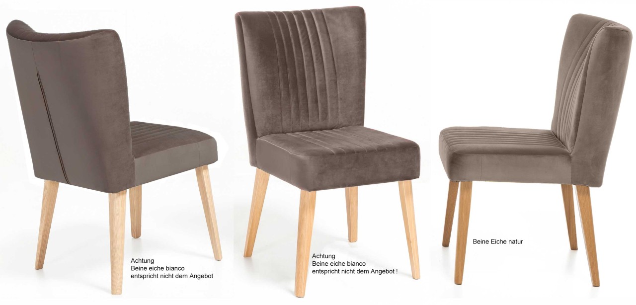 Esszimmerstühle 2er Set Samt