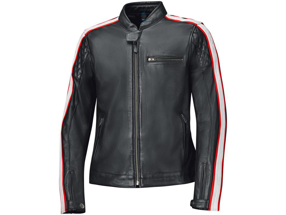 Held Brixham Lederjacke (Schwarz/Rot)