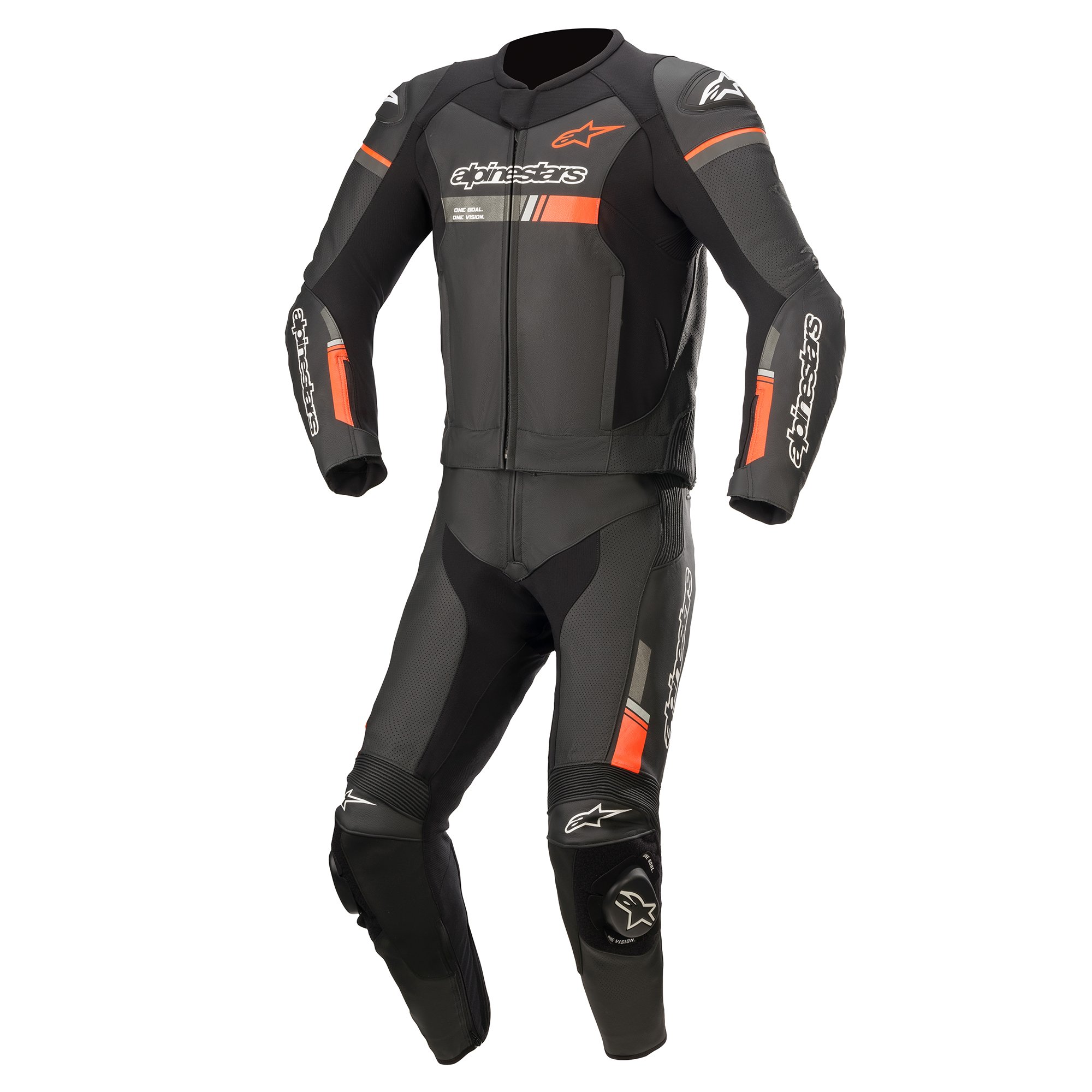 Alpinestars GP Force Chaser Lederkombi 2-Teiler Herren (schwarz/rot)