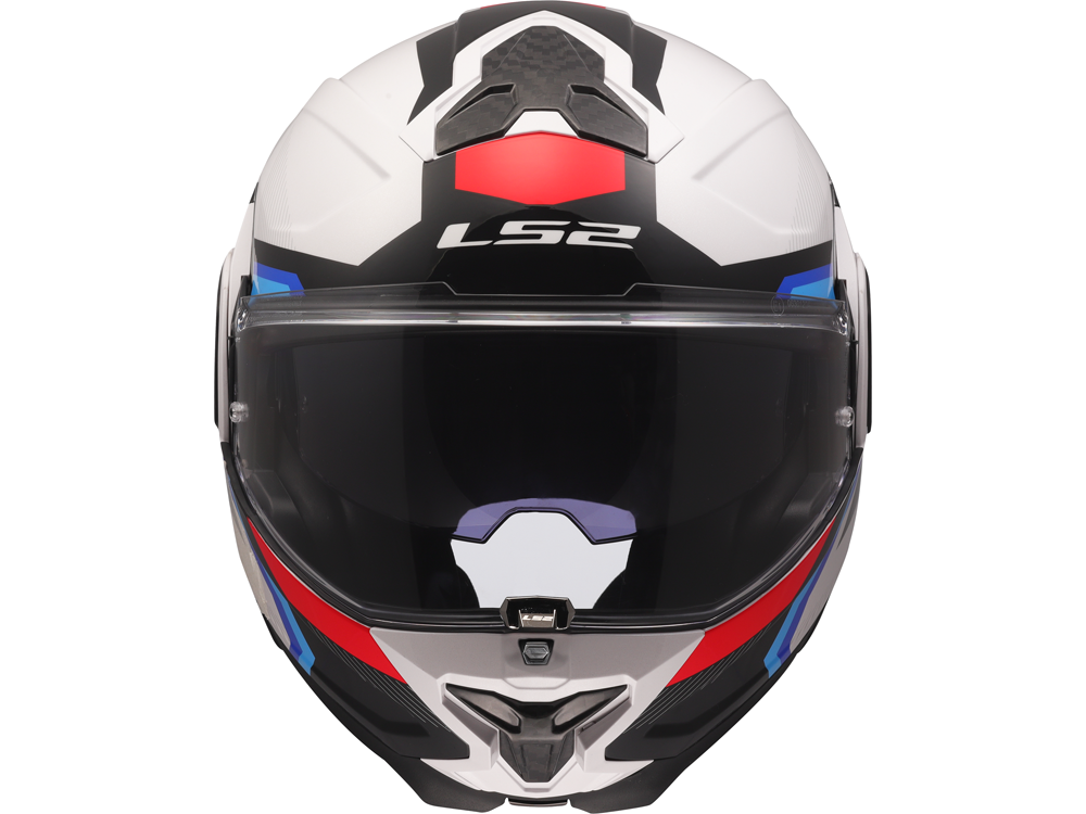 LS2 FF910 Advant II Triple Motorradhelm (Weiß/Blau/Rot)