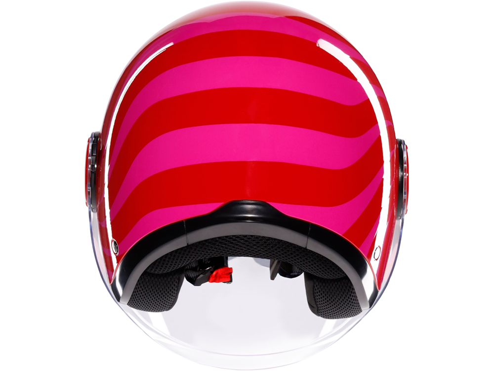 AGV Eteres Tropea Motorradhelm (Rot/Pink)