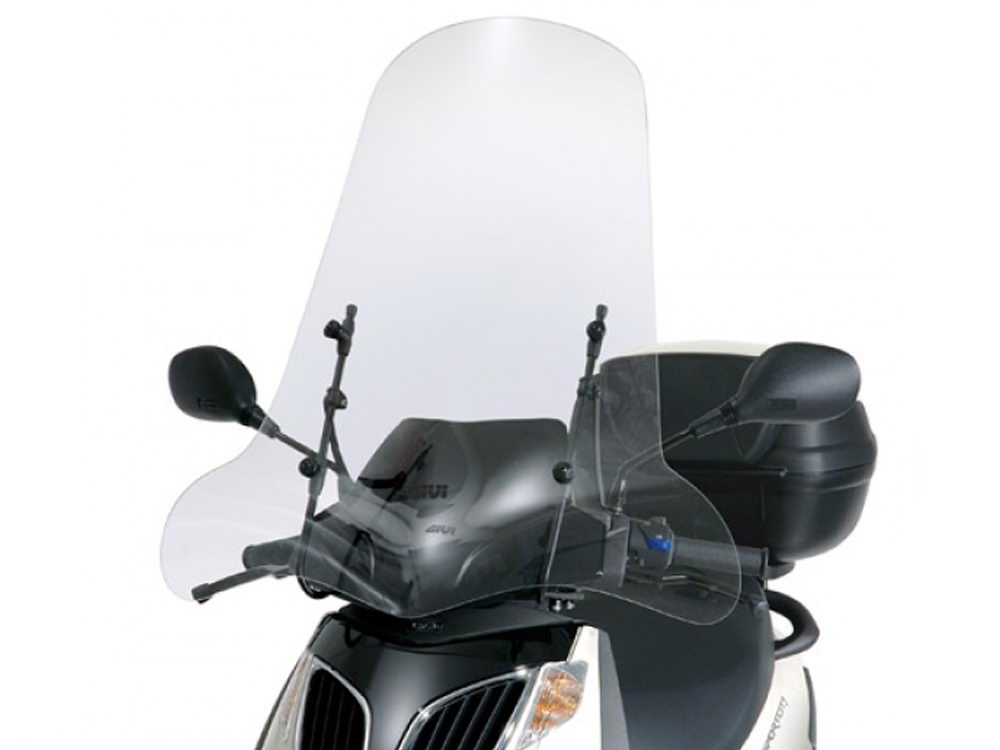 GIVI Windschild inkl. Halter Aprilia Sport City 125/200/250 (2004-2008) Sport City Street 125/300 (2011-) BG
