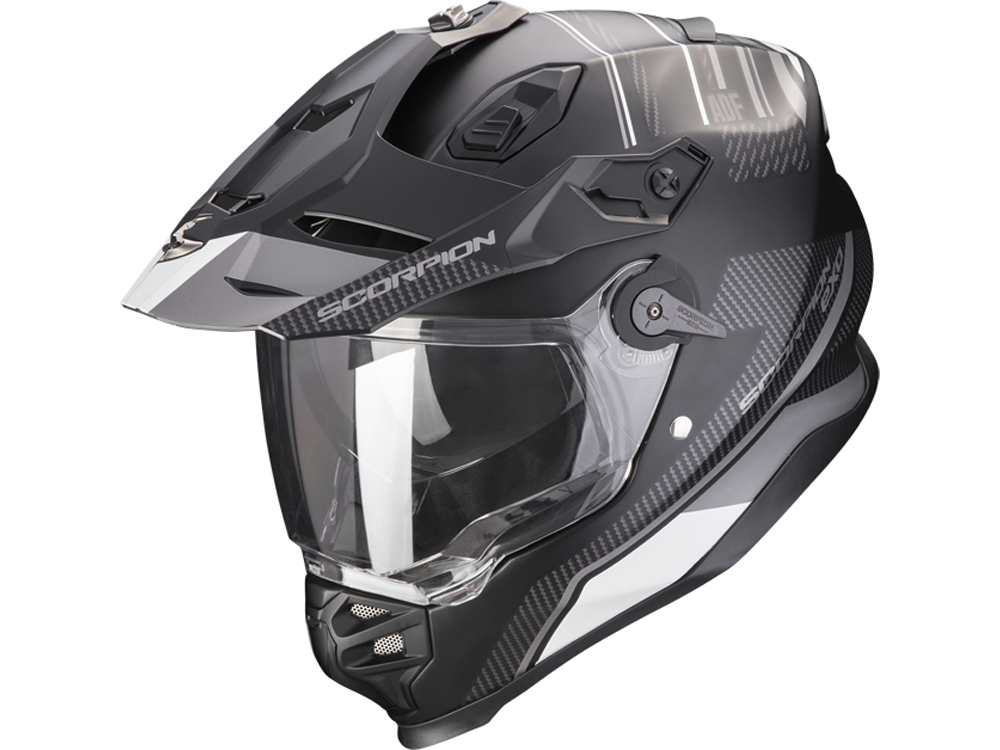 Scorpion ADF-9000 Air Desert Adventure Helm (schwarzmatt/silber)