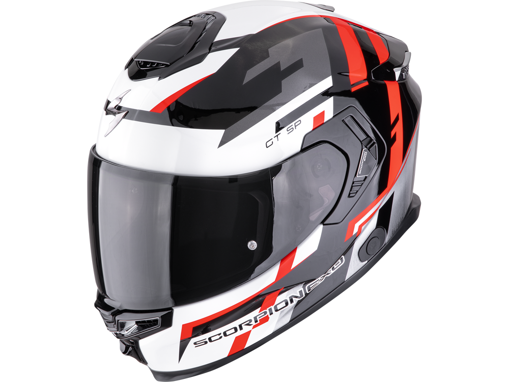 Scorpion EXO-GT SP Air Tornado Motorradhelm (Schwarz/Rot/Weiß)