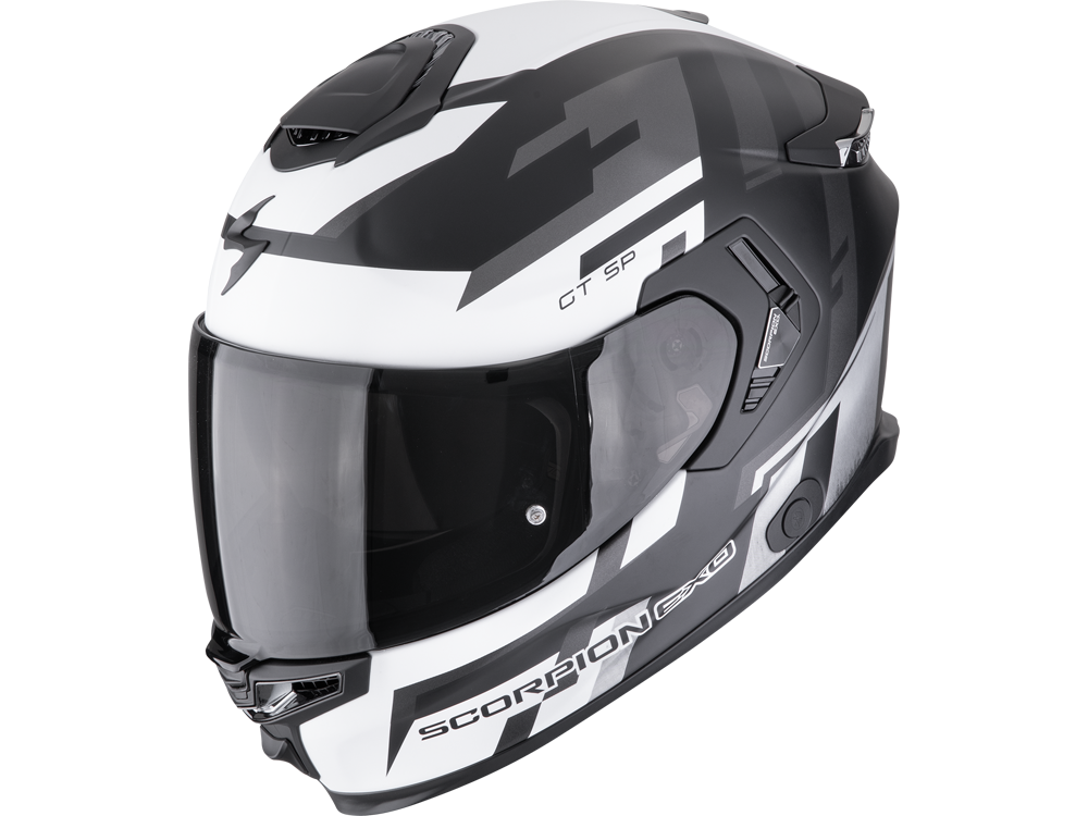 Scorpion EXO-GT SP Air Tornado Motorradhelm (Schwarzmatt/Silber)
