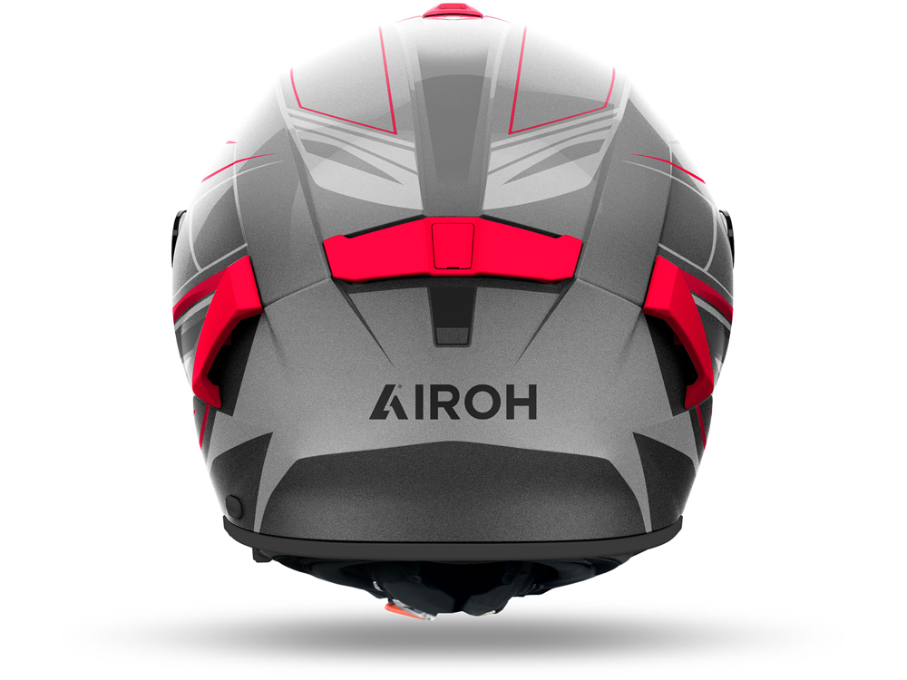 Airoh Spark 2 Shadow Motorradhelm (Graumatt/Schwarz/Rot)