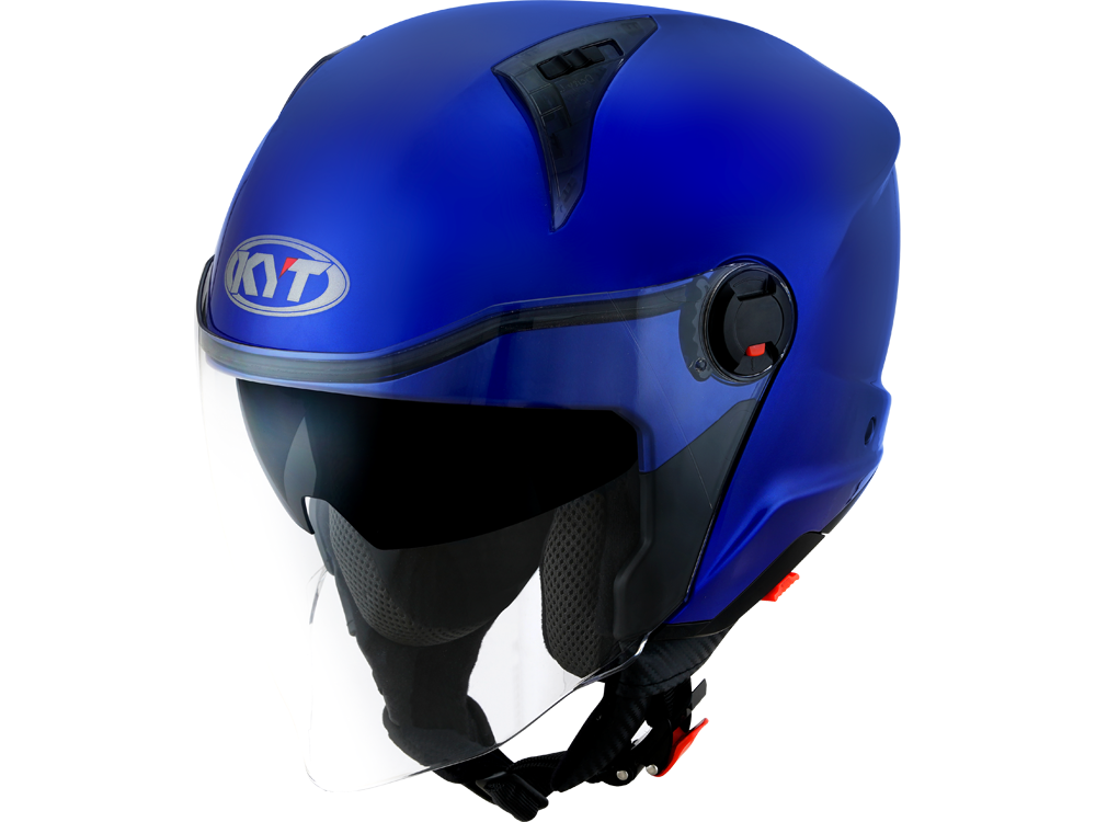 KYT D-City Plain Blue Metal E06 Motorradhelm (Blau)