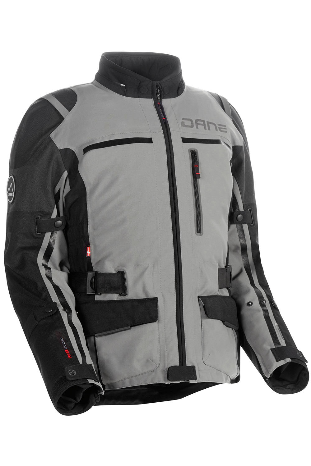 Dane Holsted XPR-Tex Motorradjacke Herren 3-Lagen Laminat (dunkelgrau/schwarz)