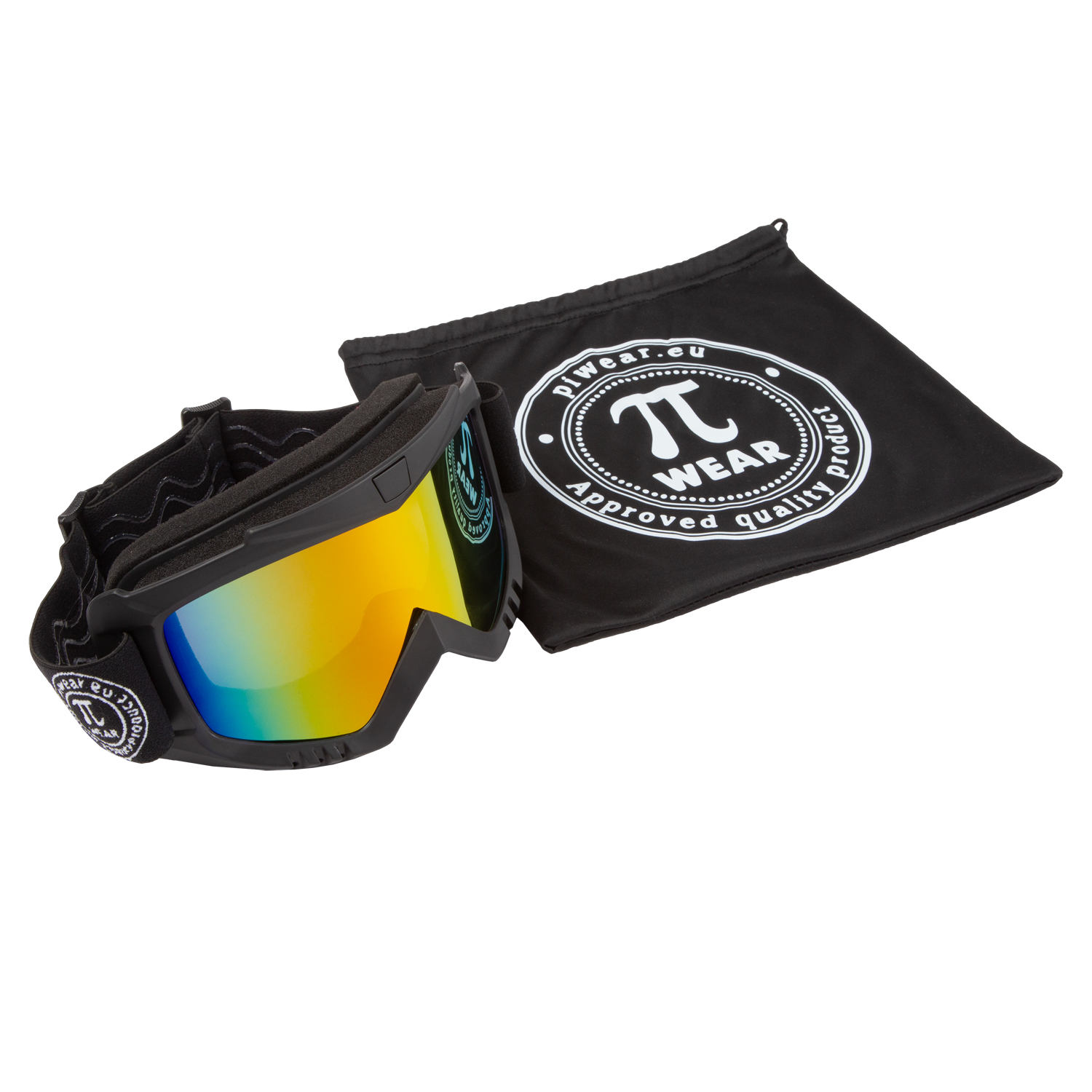 PiWear MX Muddy GM Cross Brille (schwarz/gold verspiegelt)