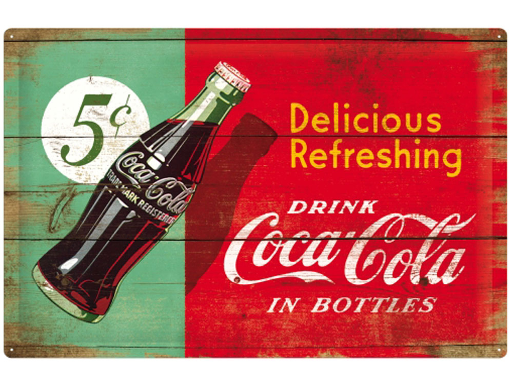 Nostalgic Arts Coca-Cola Delicious Refreshing Blechschild (40x60cm)