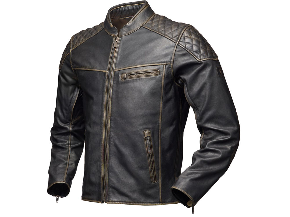 Modeka Phinix Motorrad Lederjacke (Braun)