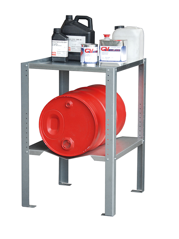 BAUER Südlohn BAUER Gebinderegal GR-B mit Fassauflage und Boden, Ohne Auffangwanne