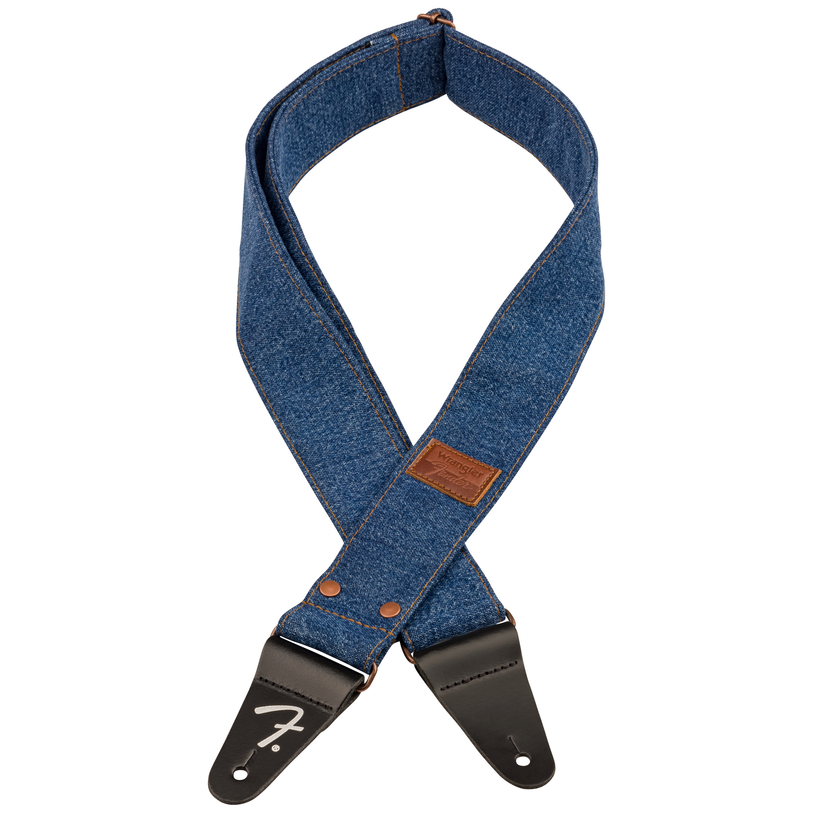 Fender Wrangler Riveted Denim Strap Indigo