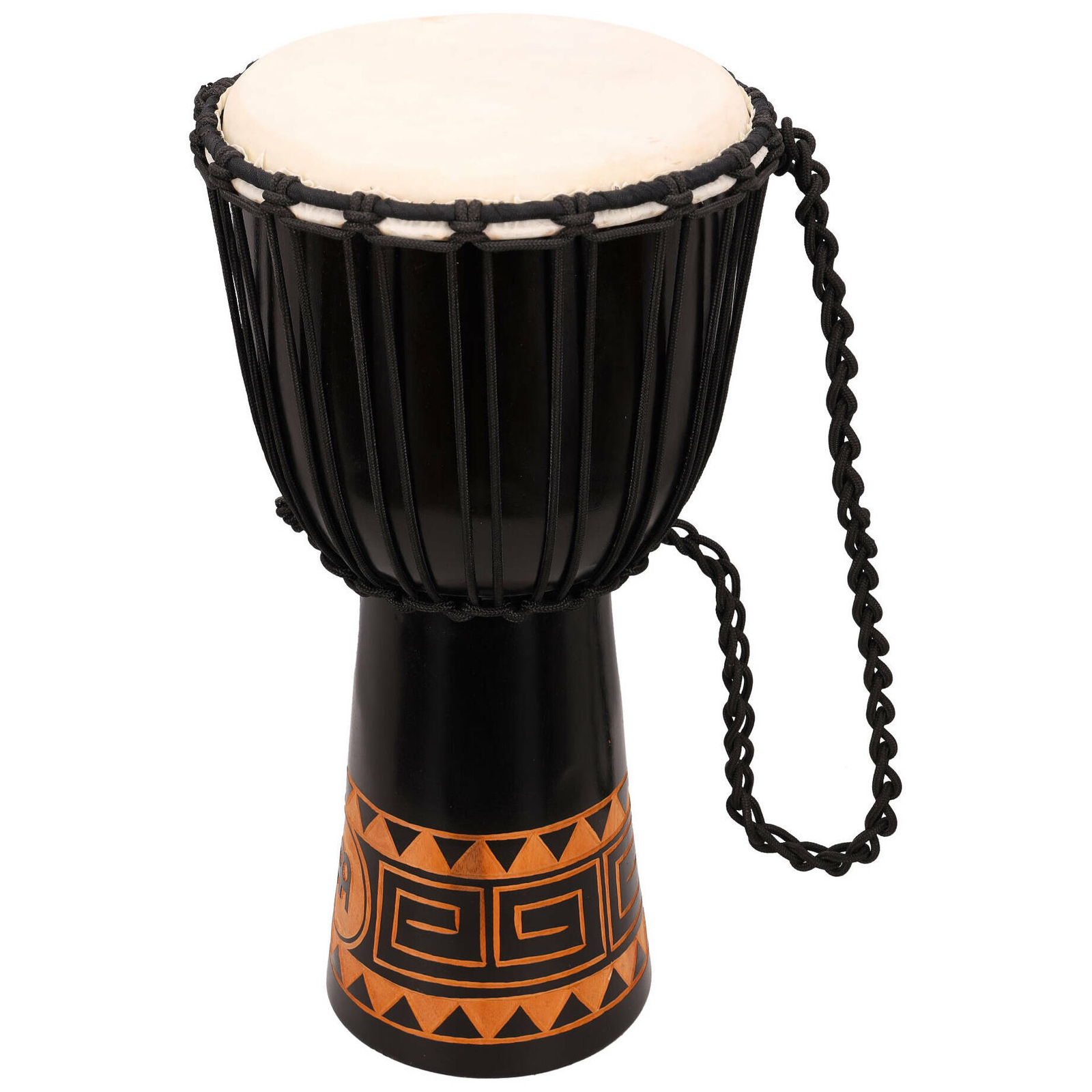 Meinl Percussion HDJ1-M - 10 Zoll Rope Tuned Headliner Series Wood Djembe, Congo Series